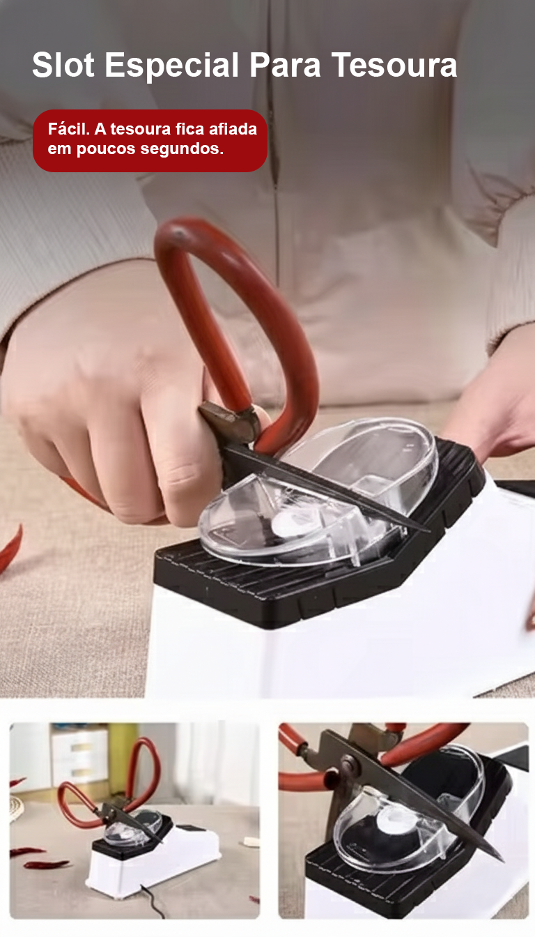 Afiador Elétrico | SharpPro - Corte Preciso em Segundos