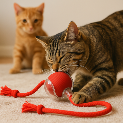 Bola Interativa para Gatos | PlayRoll - Diversão Ativa com Simplicidade