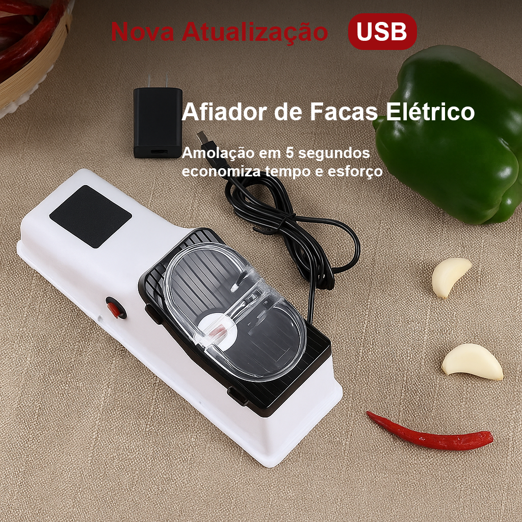 Afiador Elétrico | SharpPro - Corte Preciso em Segundos
